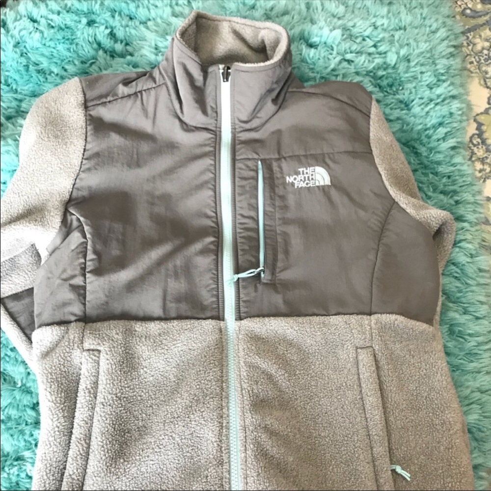 Gray North Face jacket